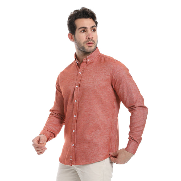 Classic_Heather_Dark_Orange_Long_Sleeves_Shirt