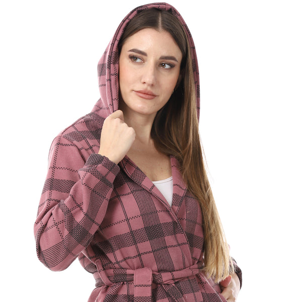 MELANG_Plaid_Wrap_COAT_-_Warm_Rose