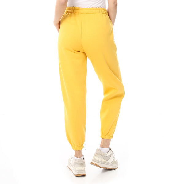 Yellow_Melton_Elastic_Sweatpants