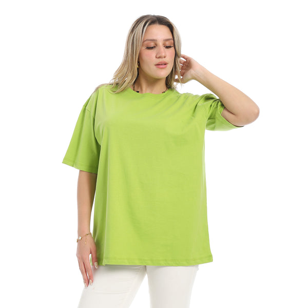 Oversized_Plain_Cotton_T-Shirt_-_Light_Green