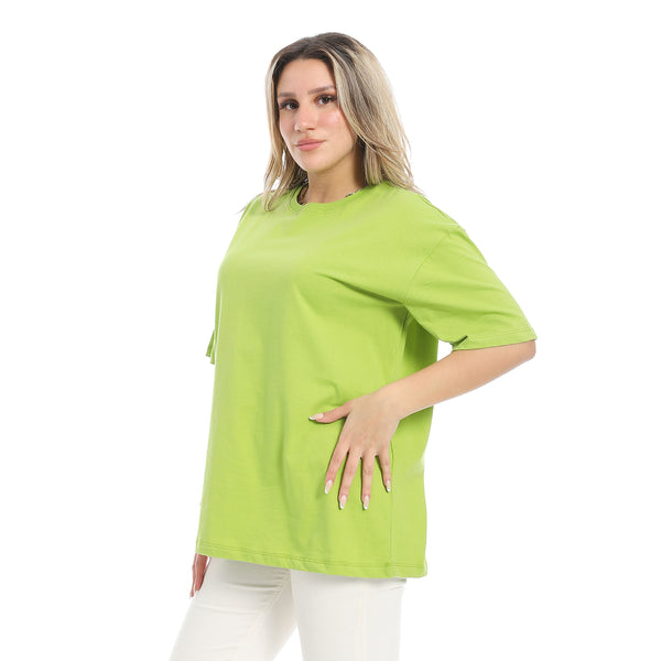 Oversized_Plain_Cotton_T-Shirt_-_Light_Green