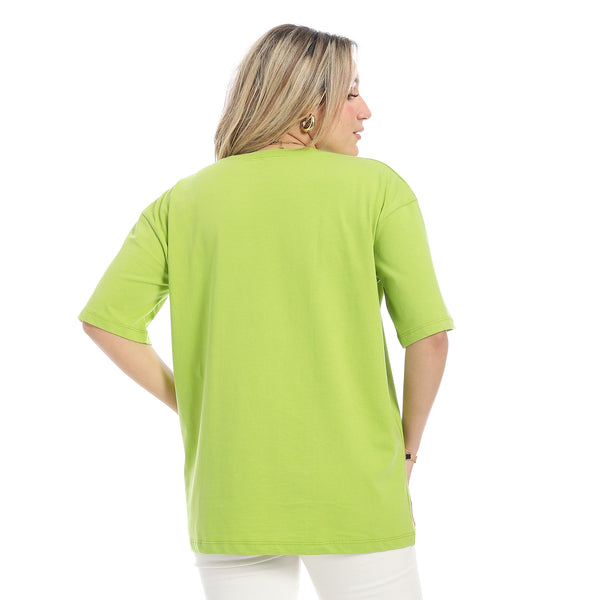 Oversized_Plain_Cotton_T-Shirt_-_Light_Green