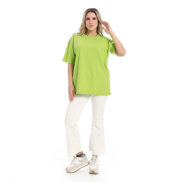 Oversized_Plain_Cotton_T-Shirt_-_Light_Green