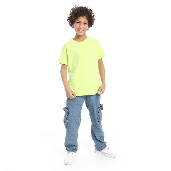 Crew_Neck_Basic_Boy's_T-Shirt_-_Lemon