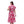 Floral_Dress_Printed_Short_Sleeves_-_Fuchia_&_White