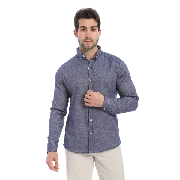 Classic_Heather_Navy_Blue_Long_Sleeves_Shirt