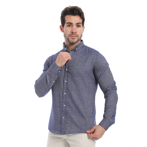 Classic_Heather_Navy_Blue_Long_Sleeves_Shirt