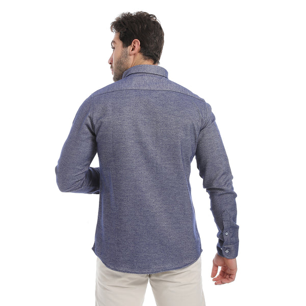 Classic_Heather_Navy_Blue_Long_Sleeves_Shirt