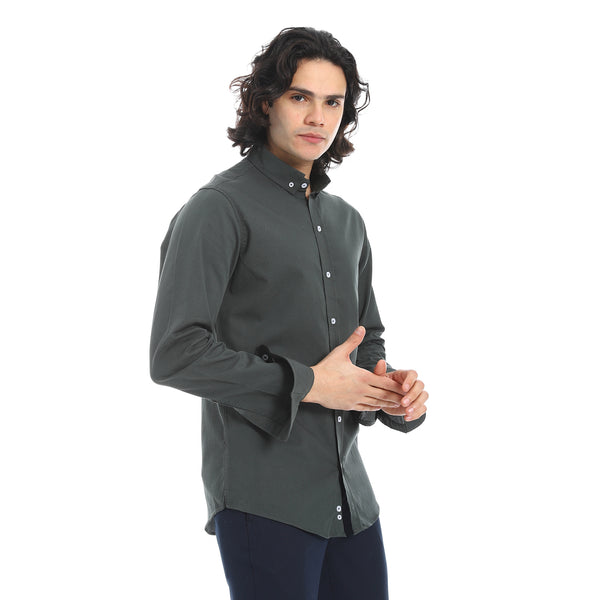 Dark_Olive_Pique_Long-Sleeve_Shirt