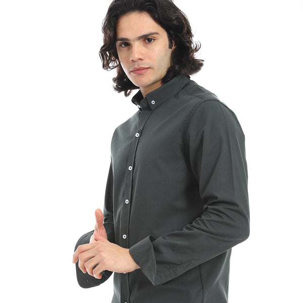 Dark_Olive_Pique_Long-Sleeve_Shirt