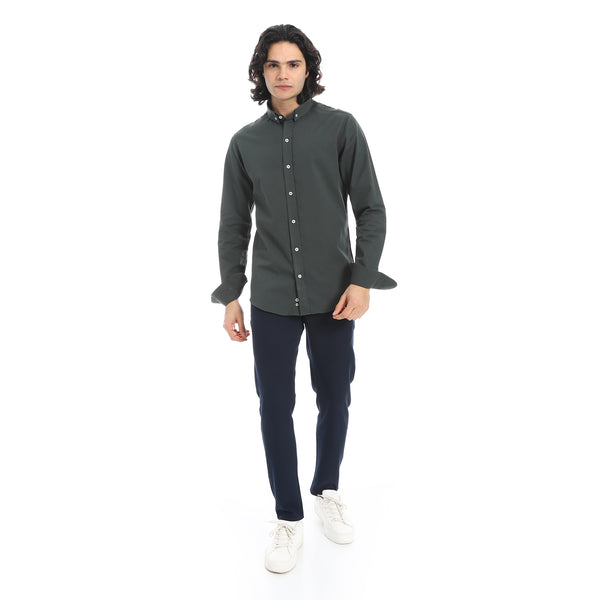 Dark_Olive_Pique_Long-Sleeve_Shirt