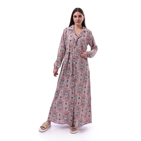 Belted_Patterned_Maxi_Dress_With_Notched_Collar_-_Kashmir_&_White