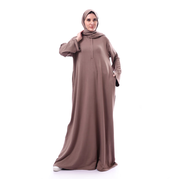 Isdal_Prayer_Long_Dress_with_a_Veil_-_Beige