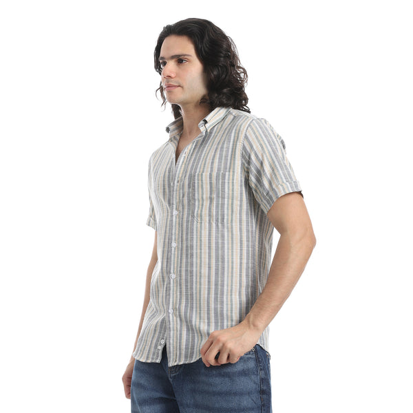 Short_Sleeves_Striped_Shirt_-_Grey_&_Beige
