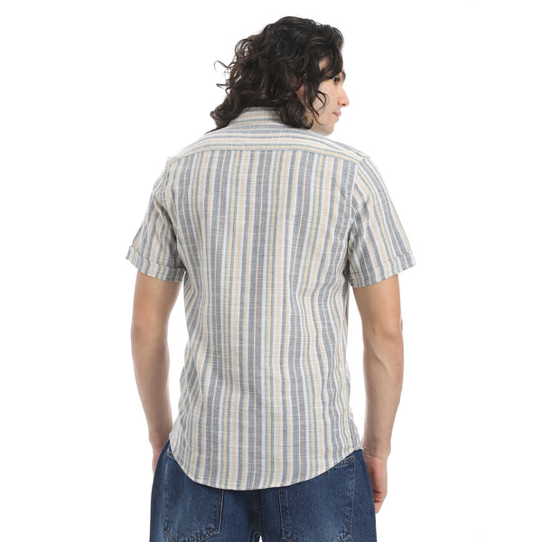 Short_Sleeves_Striped_Shirt_-_Grey_&_Beige