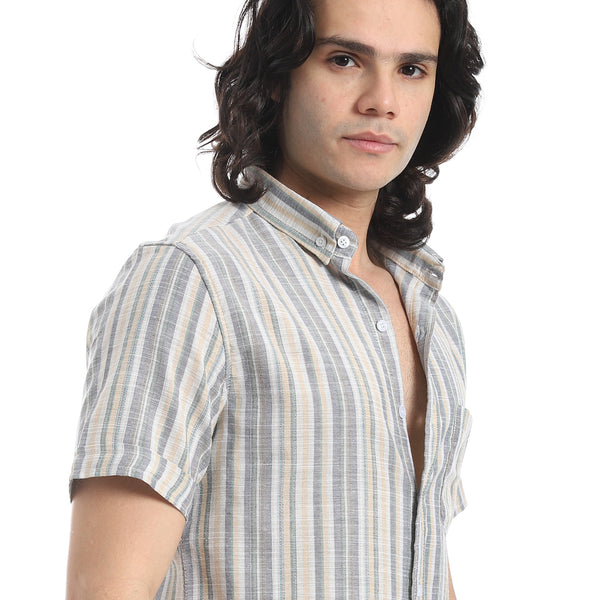 Short_Sleeves_Striped_Shirt_-_Grey_&_Beige