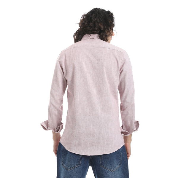 Dusty_Pink_Turn_Down_Collar_Plain_Shirt