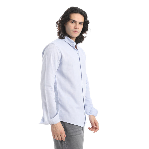 Light_Blue_Turn_Down_Collar_Plain_Shirt