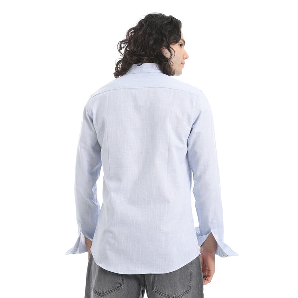 Light_Blue_Turn_Down_Collar_Plain_Shirt
