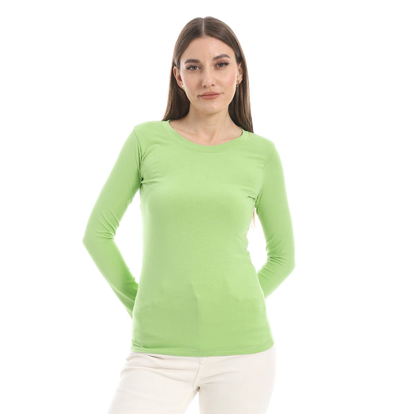 Round_Neck_Slip_On_Pistachio_Basic_Top