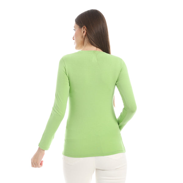 Round_Neck_Slip_On_Pistachio_Basic_Top