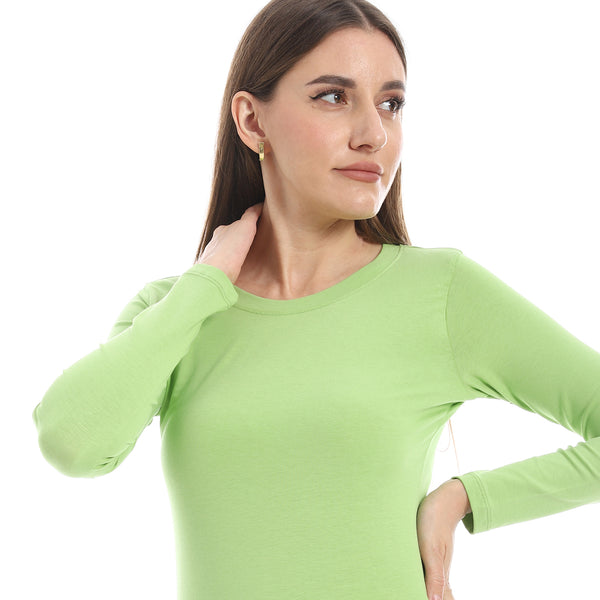 Round_Neck_Slip_On_Pistachio_Basic_Top
