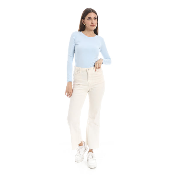 Round_Neck_Slip_On_Light_Blue_Basic_Top