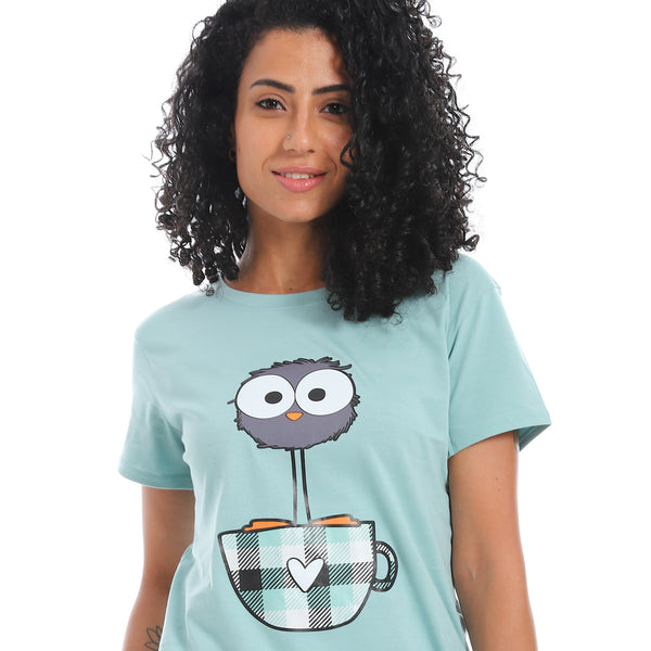 Short_Sleeves_Cotton_Pajama_Set-Mint