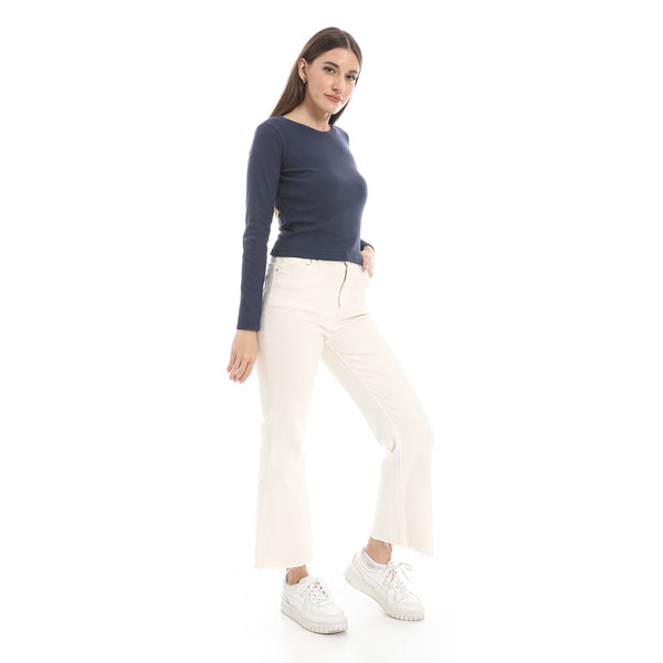 Navy_Blue_Long_Sleeves_Ribbed_Top