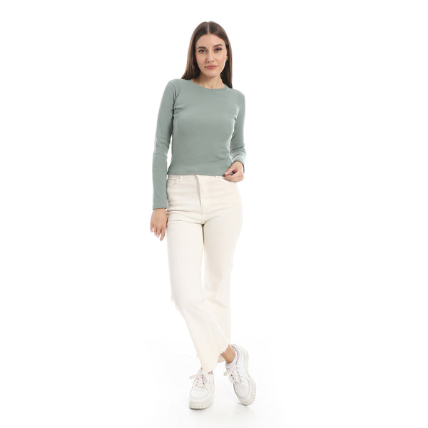 Mint_Green_Long_Sleeves_Ribbed_Top