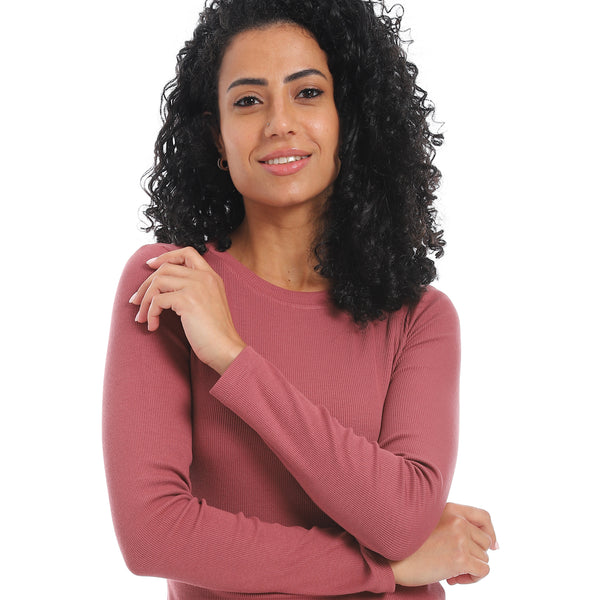 Long_Sleeves_Ribbed_Top-Dak_Red