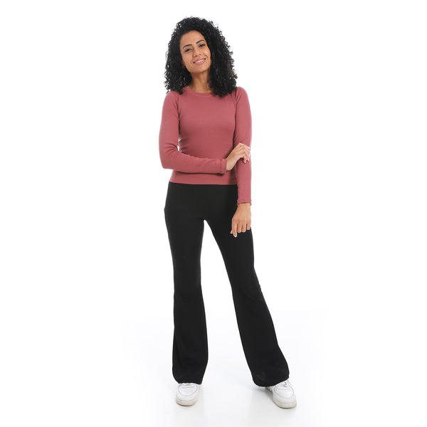 Long_Sleeves_Ribbed_Top-Dak_Red