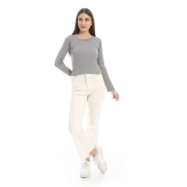 Grey_Long_Sleeves_Ribbed_Top