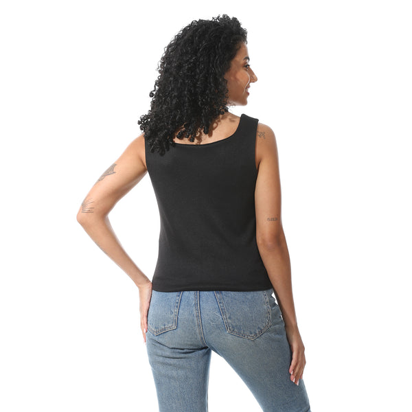 Black_Sleeveless_Scoop_Neckline_Cotton_T-_Shirt