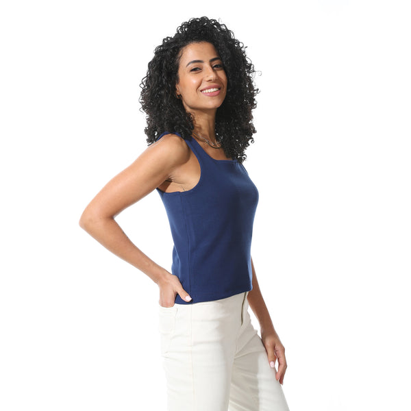 Navy_Blue_Sleeveless_Plain_Cotton_T-_Shirt