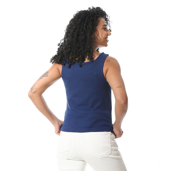 Navy_Blue_Sleeveless_Plain_Cotton_T-_Shirt