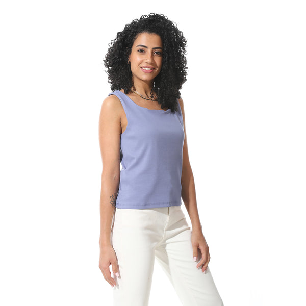 Periwinkle_Plain_Sleeveless_Cotton_T-_Shirt