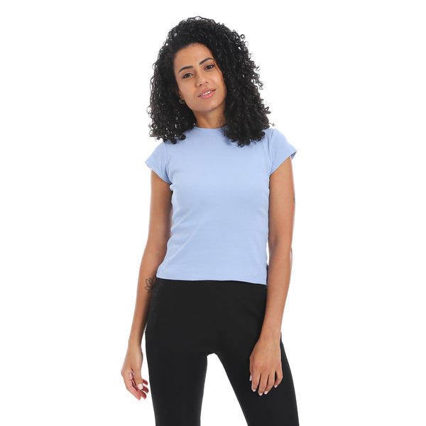 Cap_Sleeves_Crew_Neck_Top-Light_Blue