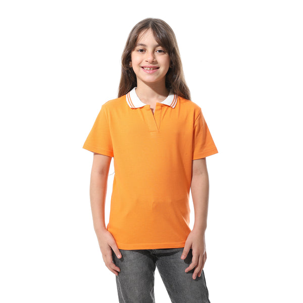 Johnny_Collar_Pique_Polo_Shirt___Orange_&_White