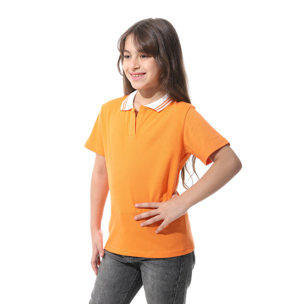 Johnny_Collar_Pique_Polo_Shirt___Orange_&_White