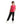 Cut_Sleeves_Turned_Down_Collar_V-Neck_Dark_Pink_T-Shirt-Pink