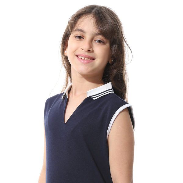 Sleeveless_Pique_Girls_Polo_Shirt_Navy_Blue_&_White