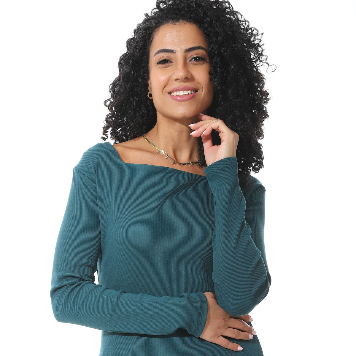 Square_Collar_with_Long_Sleeves_Basic_T_-_Shirt_Genzari – Andora