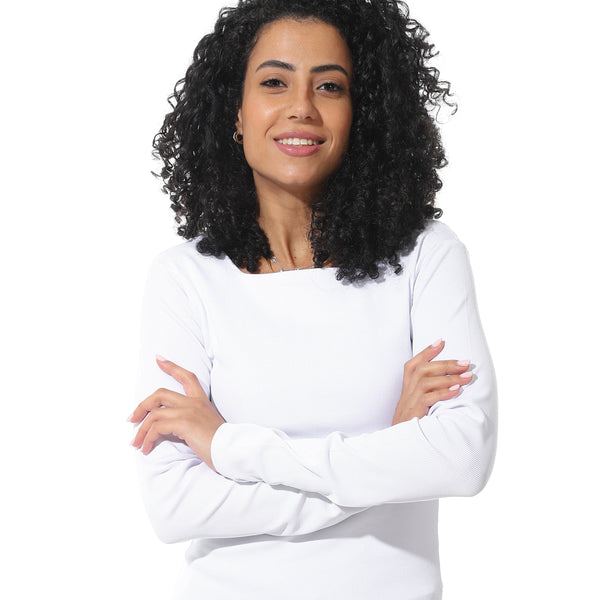 Long_Sleeves_With_Round_Collar_Basic_White_T-_Shirt