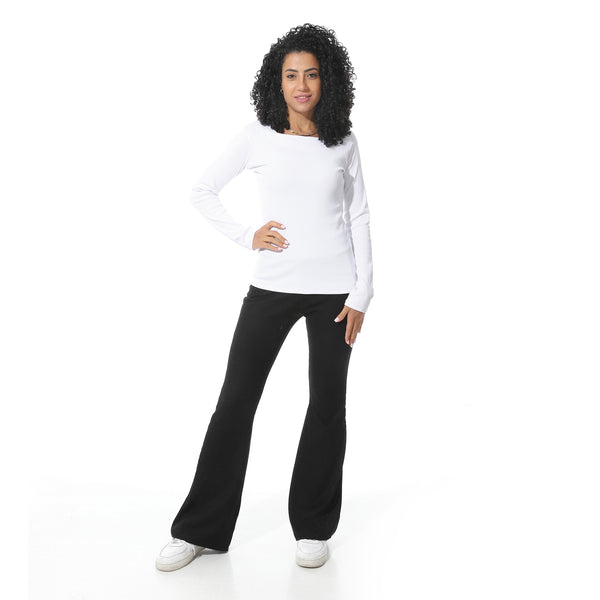Long_Sleeves_With_Round_Collar_Basic_White_T-_Shirt