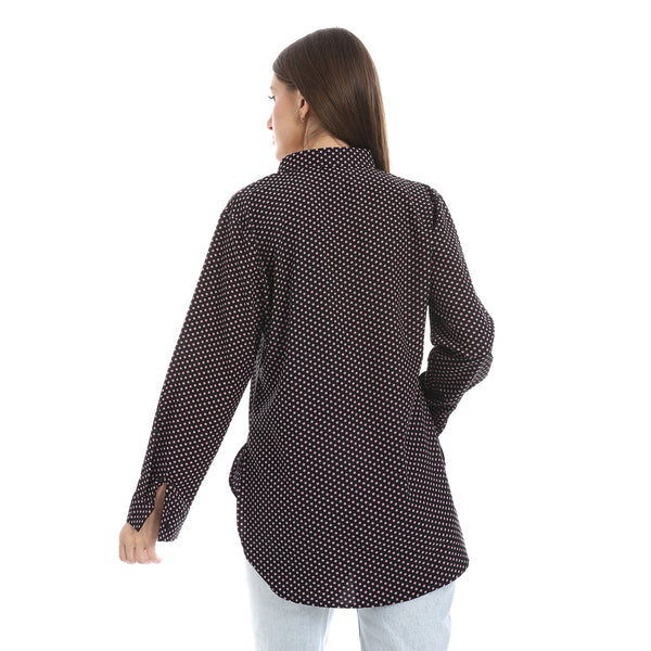 Polka_Dot_Buttons_Closure_Shirt_-_Black_&_Kashmir