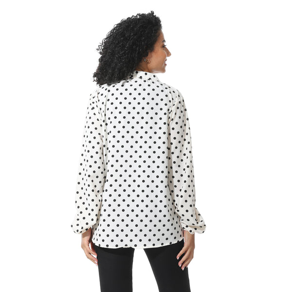 Long_Sleeves_Polka_Dots_Blouse_-_White_&_Black