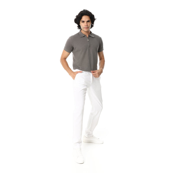 White_Linen_Slim_Fit_Button_Closure_Pants_-White