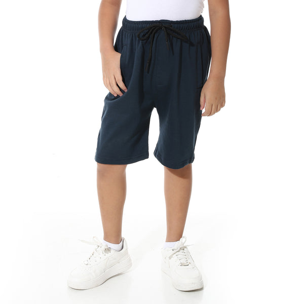 Elastic_Waist_Cotton_Solid_Short_-_Navy