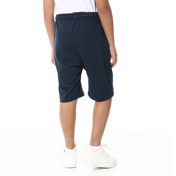 Elastic_Waist_Cotton_Solid_Short_-_Navy